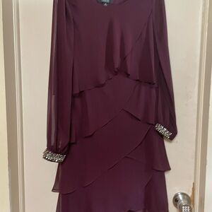 Elegant Purple Layered Dress